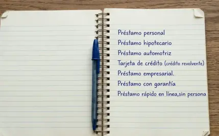 ¿Cuáles son los 7 tipos de préstamos?